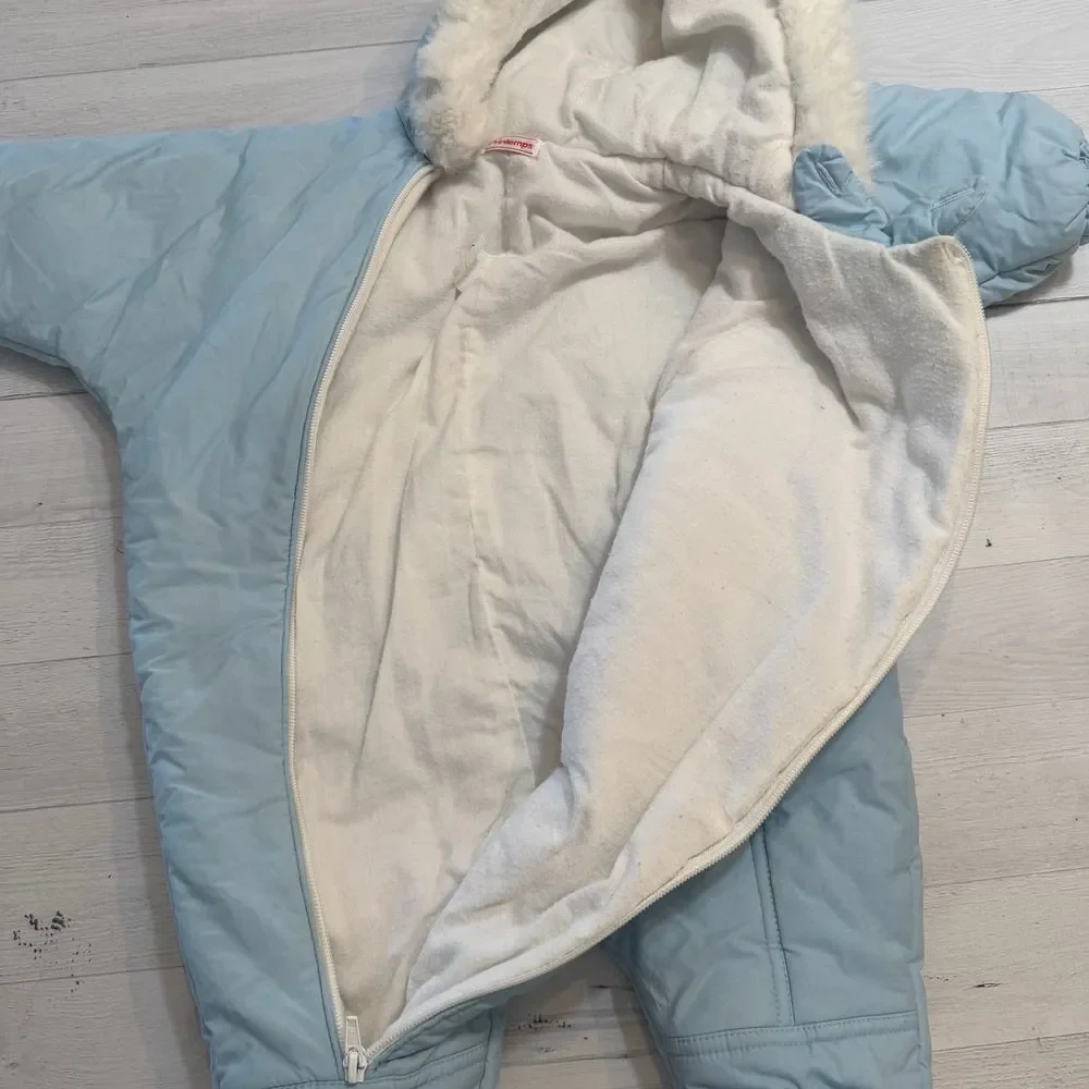 Baby light‎ blue winter bunting infant